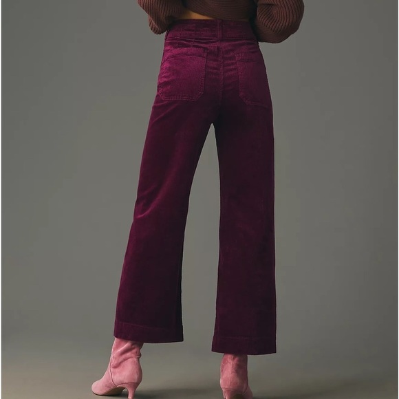 NWT The Colette Cropped Wide-Leg Corduroy Pants by Maeve - Picture 3 of 6